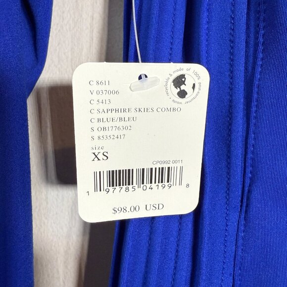 Free People FP Movement Playin for Keeps Track Jacket Women XS Blue Full Zip NWT - Picture 15 of 16